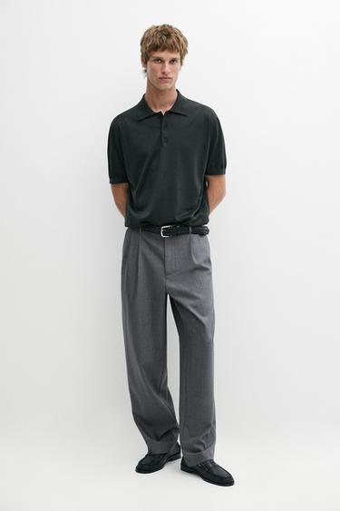 Zara Relaxed fit cool wool darted pants - Gray - Image 0