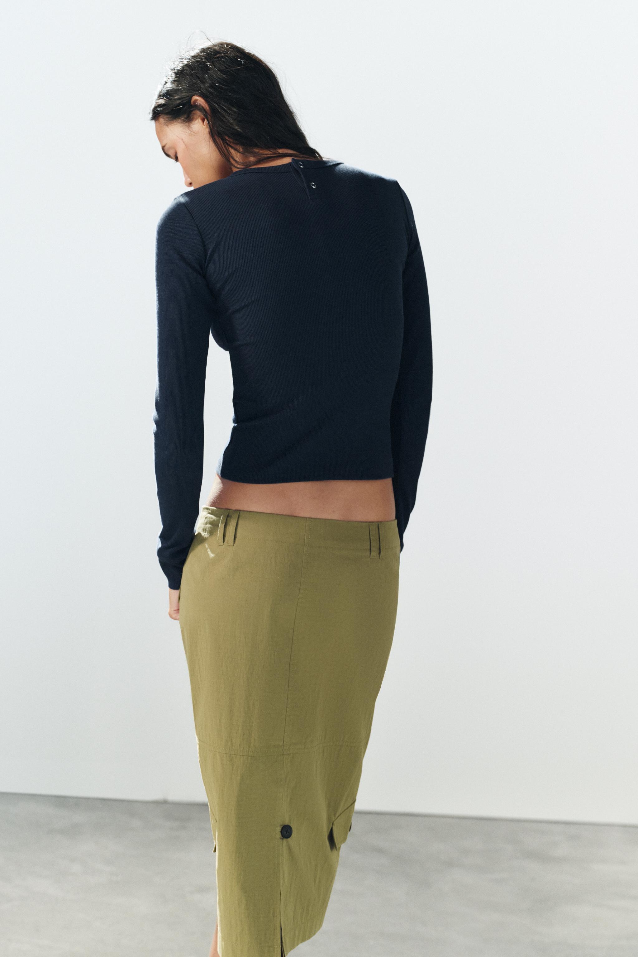 Zara ÇITÇITLI FİTİLLİ T-SHIRT görsel 6