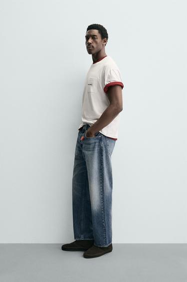 T-SHIRT POCHE INSCRIPTION ESTAMPÉE - Blanc de Zara - Image 3