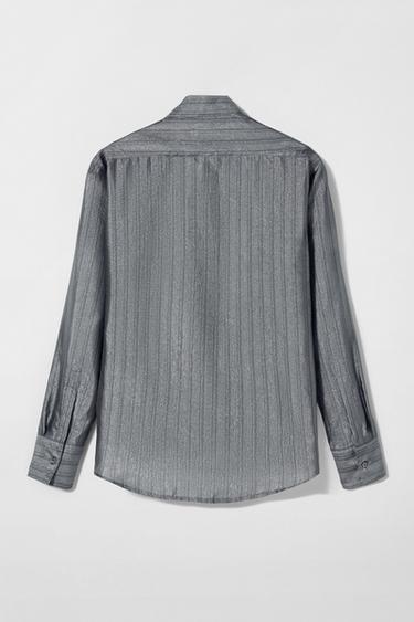 CHEMISE FIL BRILLANT BOBBY GILLESPIE X ZARA - Gris de Zara - Image 2