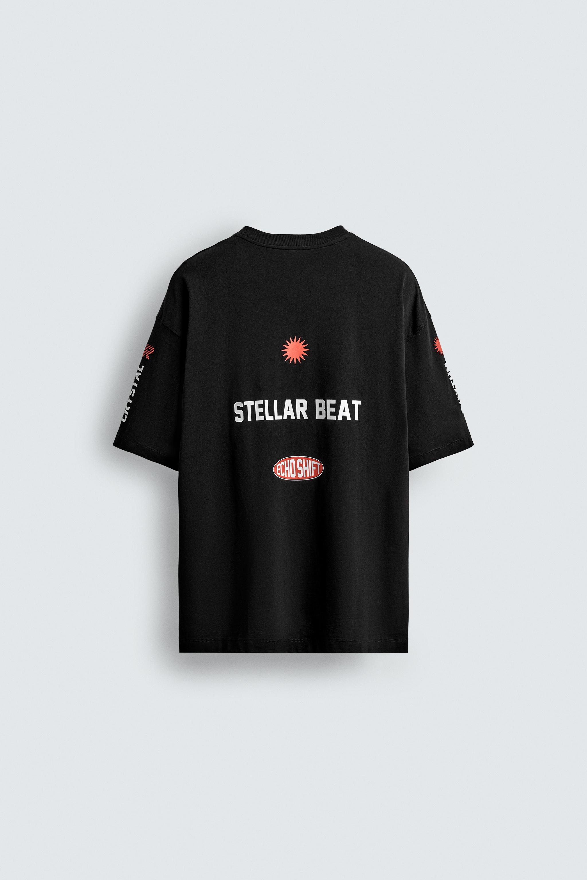 コンビグラフィックTシャツ - ブラック | ZARA Japan / 日本