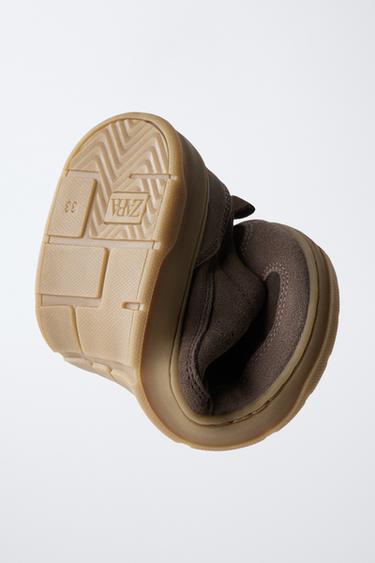 TENNIS OU BASKET EN CUIR BAREFOOT - Marron de Zara - Image 2