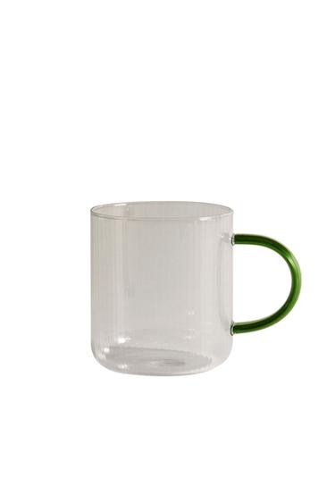 BOROSILICATE GLASS MUG - Green by Zara