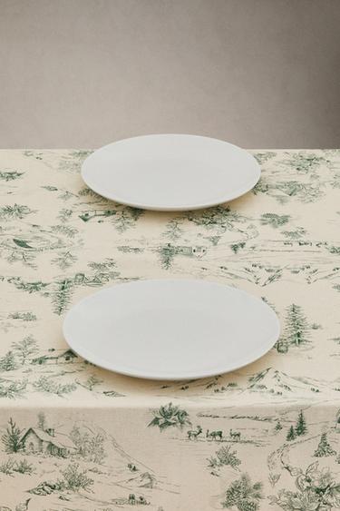NAPPE COTON TOILE DE JOUY NOËL - Vert de Zara - Image 1