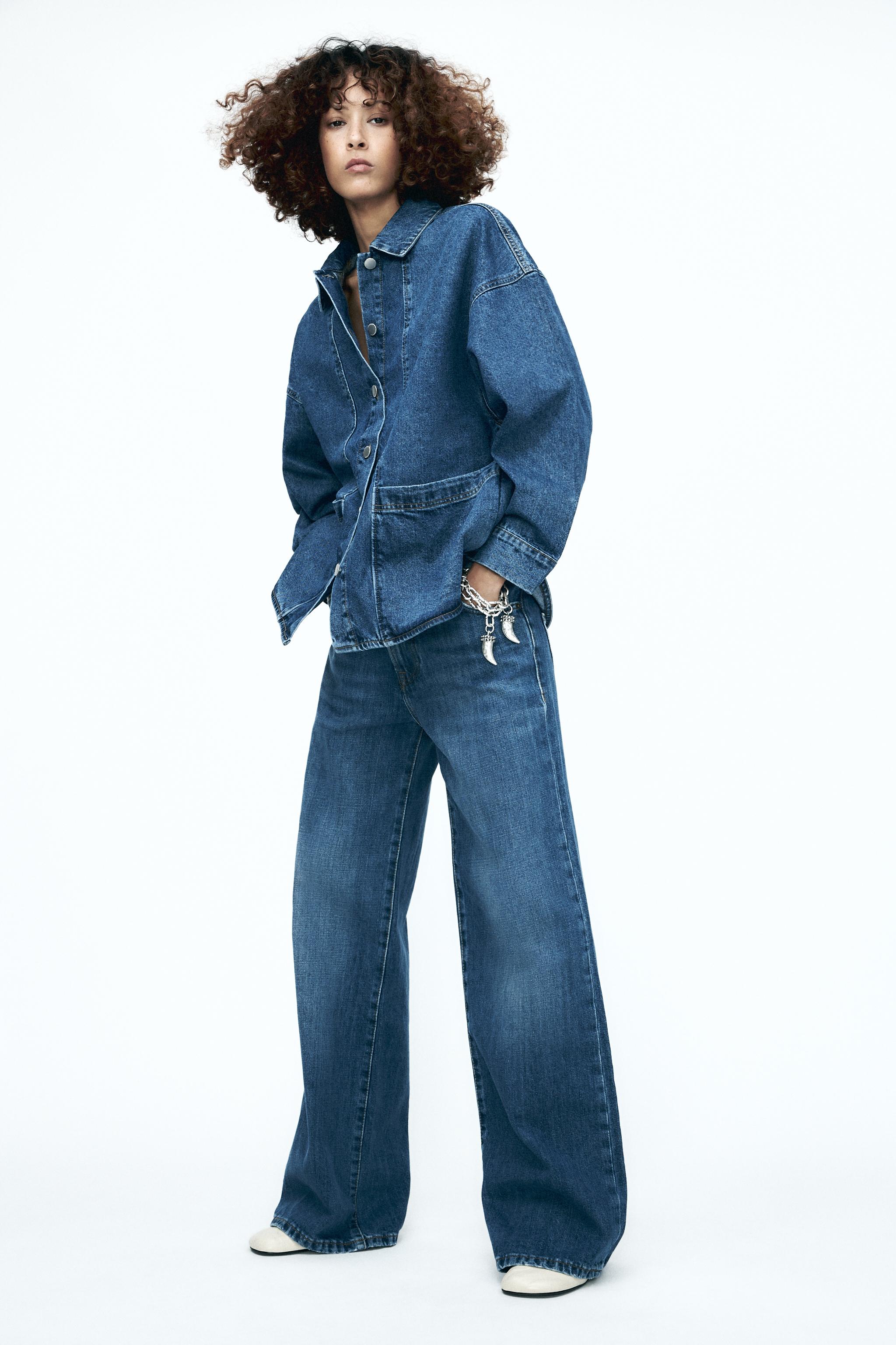 ばにら ZW COLLECTION DENIM SHIRT - Blue | ZARA New Zealand