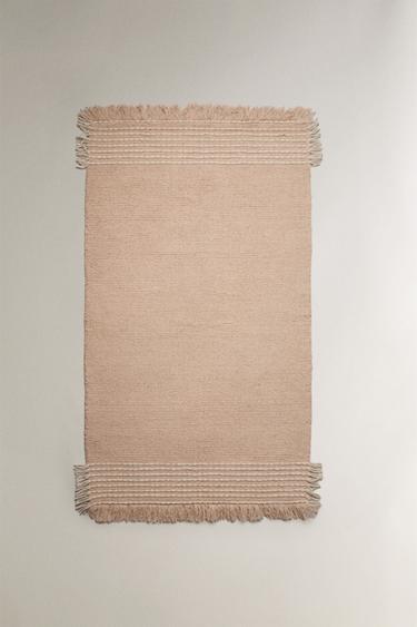 CHILDREN'S WOOL RUG - Pastel pink by Zara