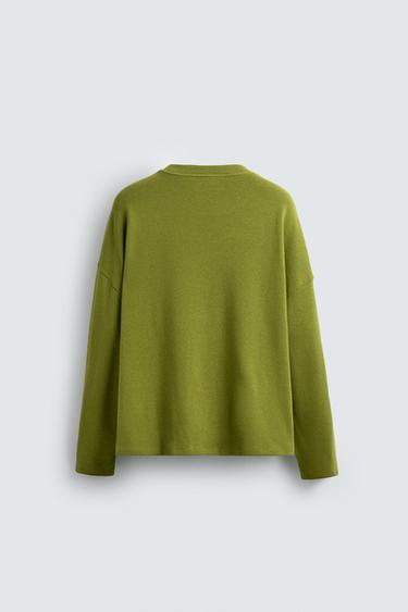 COTTON/LINEN SWEATSHIRT - Pistachio by Zara - Image 7