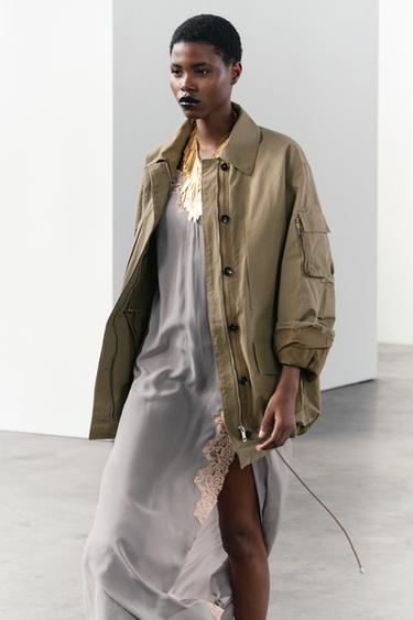PARKA CARGO S EFEKTEM OPRN ZW COLLECTION - Khaki od Zara