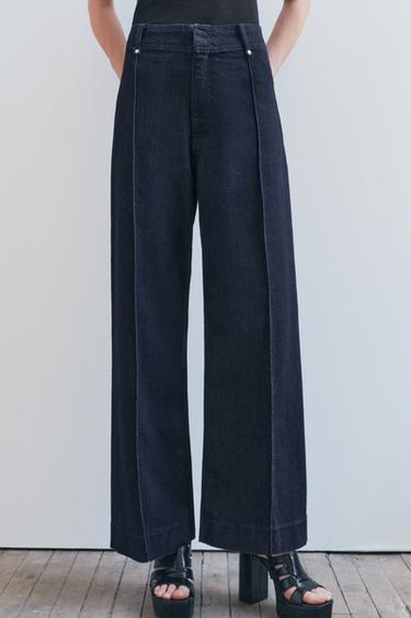 ZW COLLECTION WIDE-LEG HIGH-WAIST JEANS - Blue by Zara