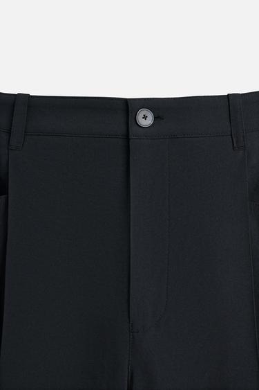 RELAXED FIT PLEATED TROUSERS - Navy blue by Zara - Image 7