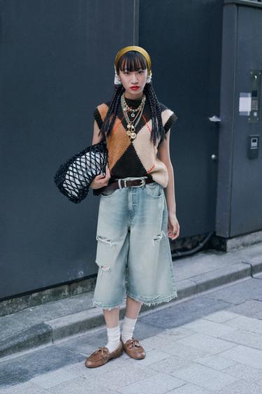 ARGYLE KNIT JUMPER VEST - Multicoloured by Zara