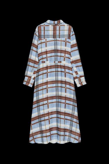 VESTIDO CAMISERO RAMIO ZW COLLECTION - Azul claro de Zara