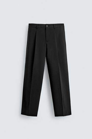 WOOL SUIT TROUSERS - Black by Zara