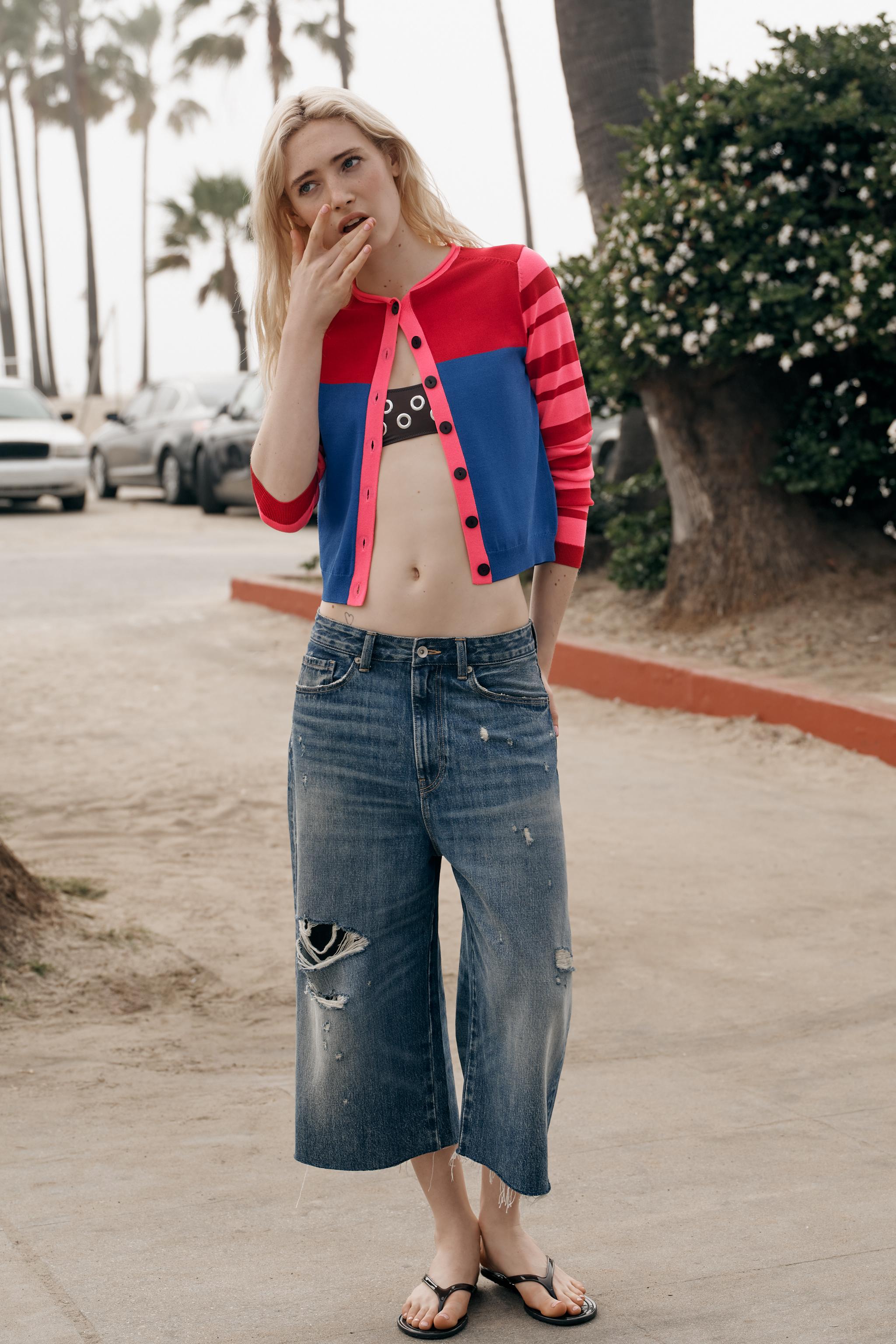 GILET EN MAILLE COLOR BLOCK
