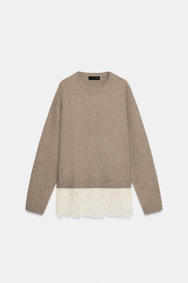 COMBINED KNIT JUMPER - Sand / Marl by Zara