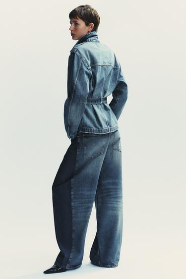 TRF LONG DENIM JACKET - Blue by Zara - Image 5