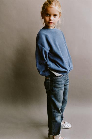 JEANS STRAIGHT PESPUNTES - Azul de Zara