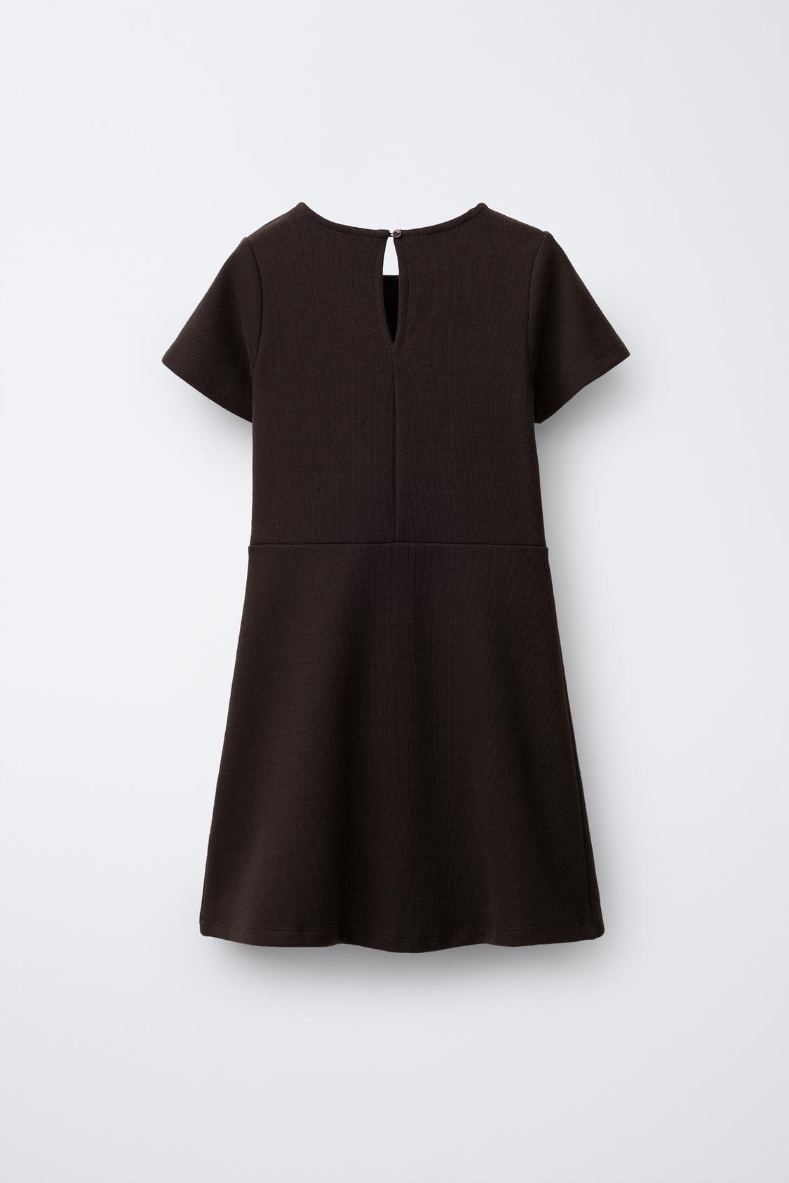 RIBBED BOW DRESS