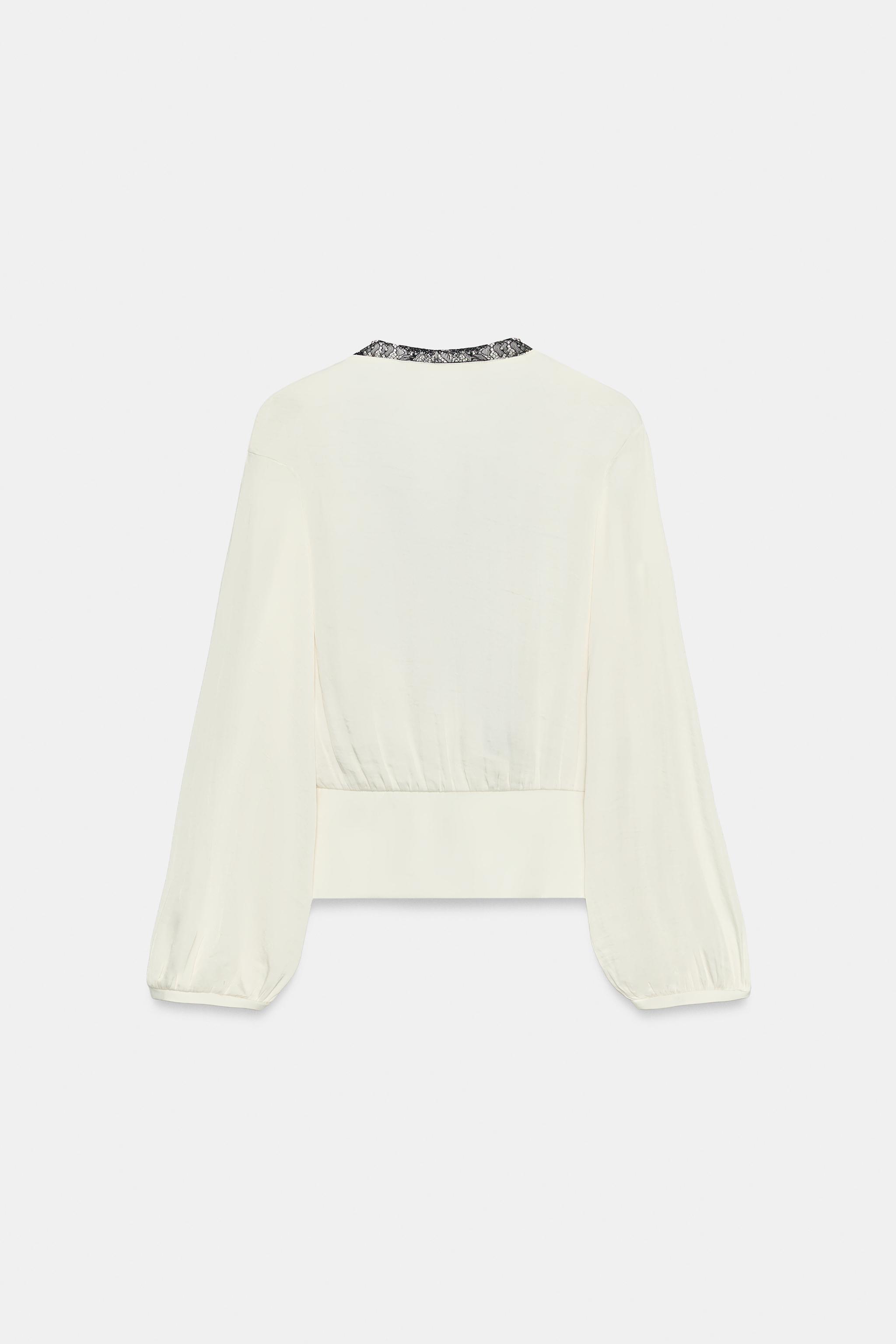 SATIN LACE BLOUSE