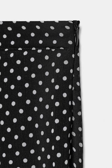ZW COLLECTION POLKA DOT LONG SKIRT - Black / White by Zara - Image 7