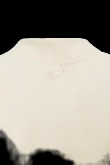 ABRIGO CAPA CON LANA ZW COLLECTION - Crudo de Zara