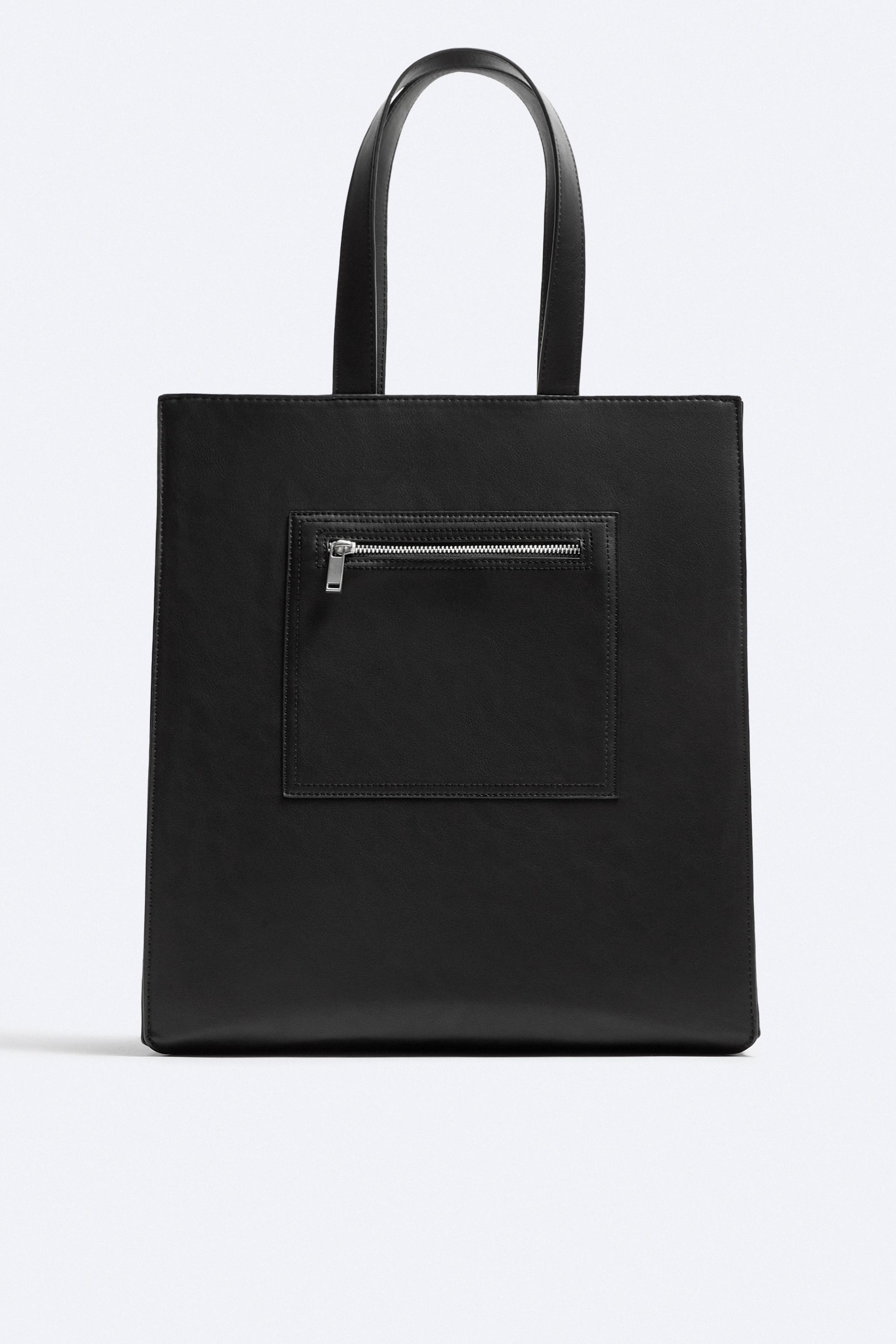 Black tote bag discount zara