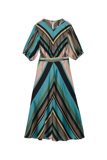 MULTICOLOURED STRIPED DRESS