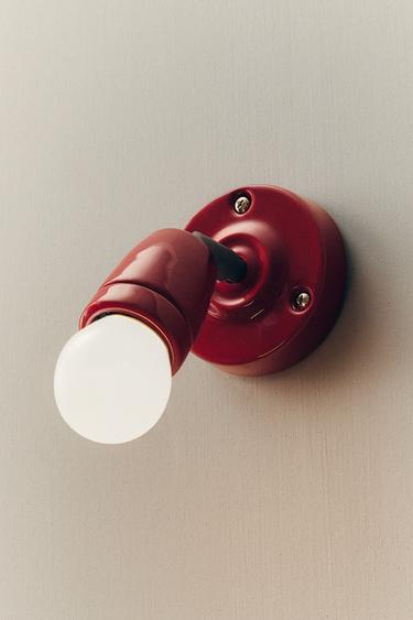 LAMP | CERAMIC WALL LIGHT FIXTURE — Red 1
