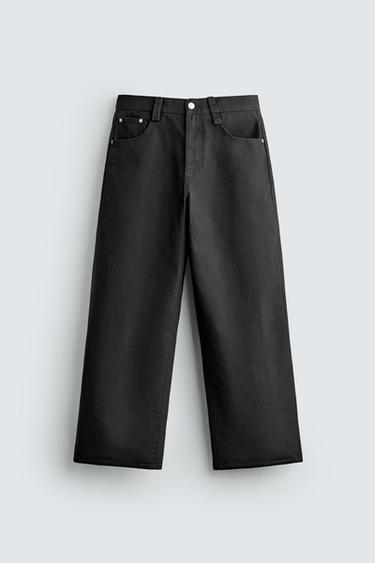 RELAXED FIT JEANS - Black by Zara