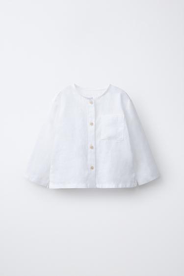 KOŠILE ZE 100% LNU - Bílá od Zara