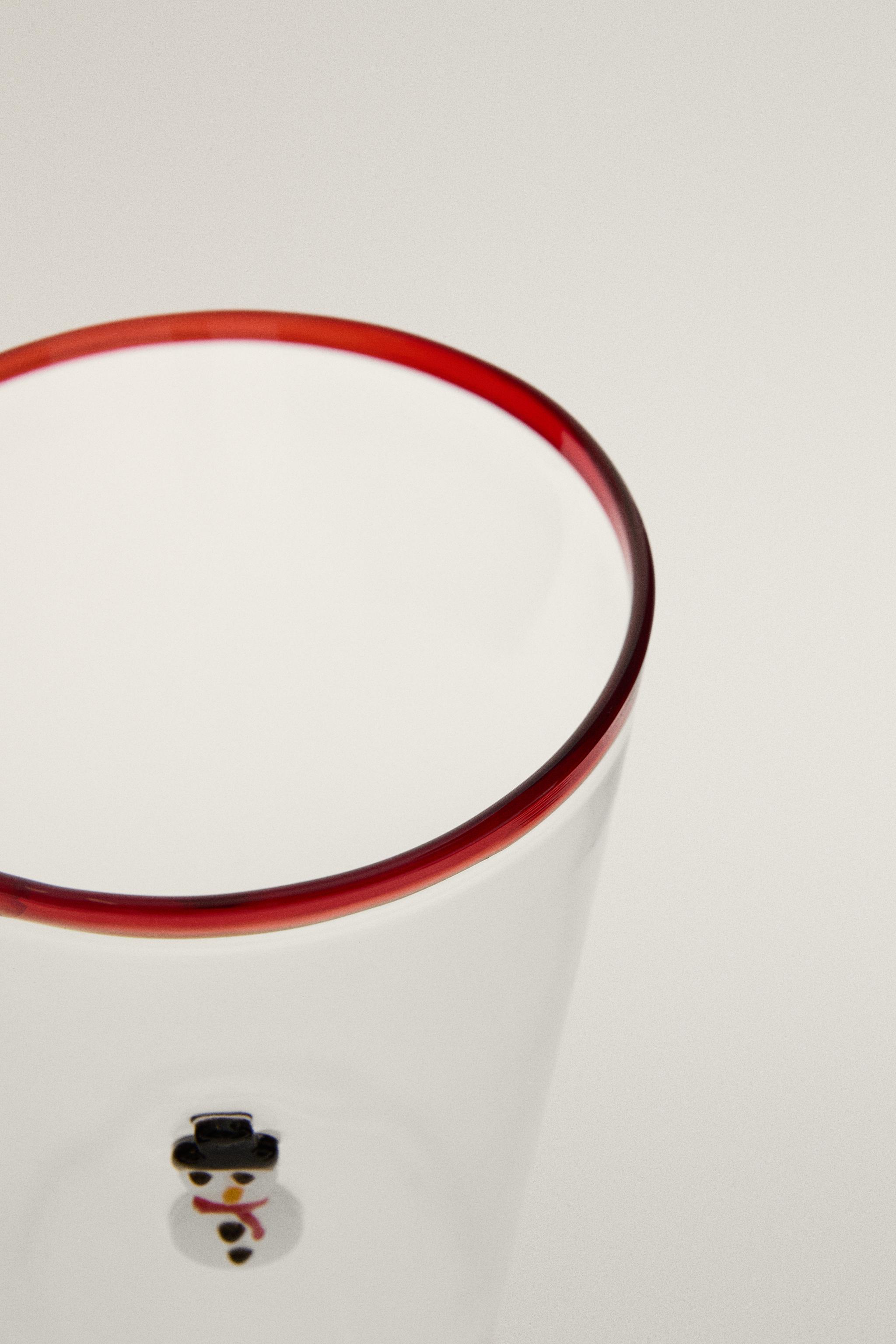 CHRISTMAS SNOWMAN BOROSILICATE GLASS TUMBLER