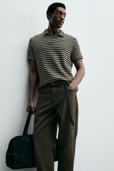 POLO RELAXED FIT STRUCTURÉ - rayures de Zara - Image 4