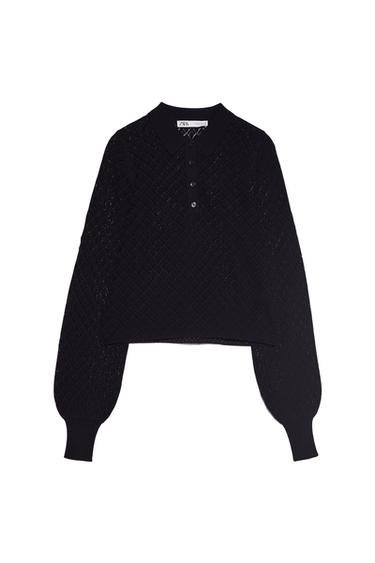 POINTELLE-KNIT TOP