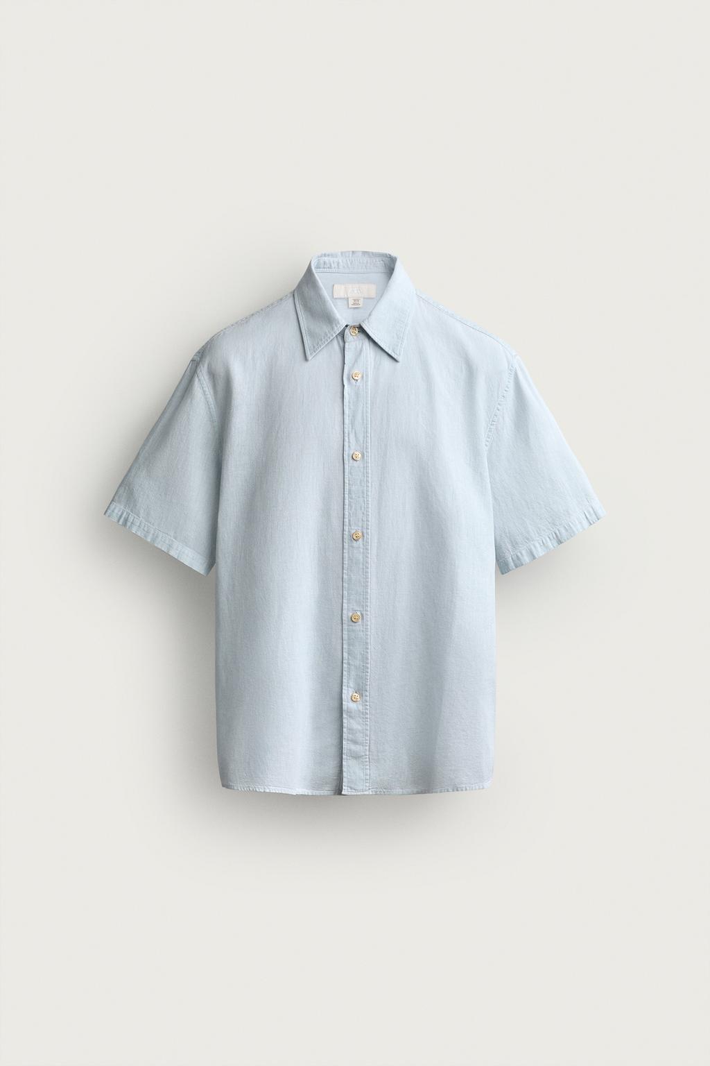 COTTON/LINEN REGULAR FIT SHIRT