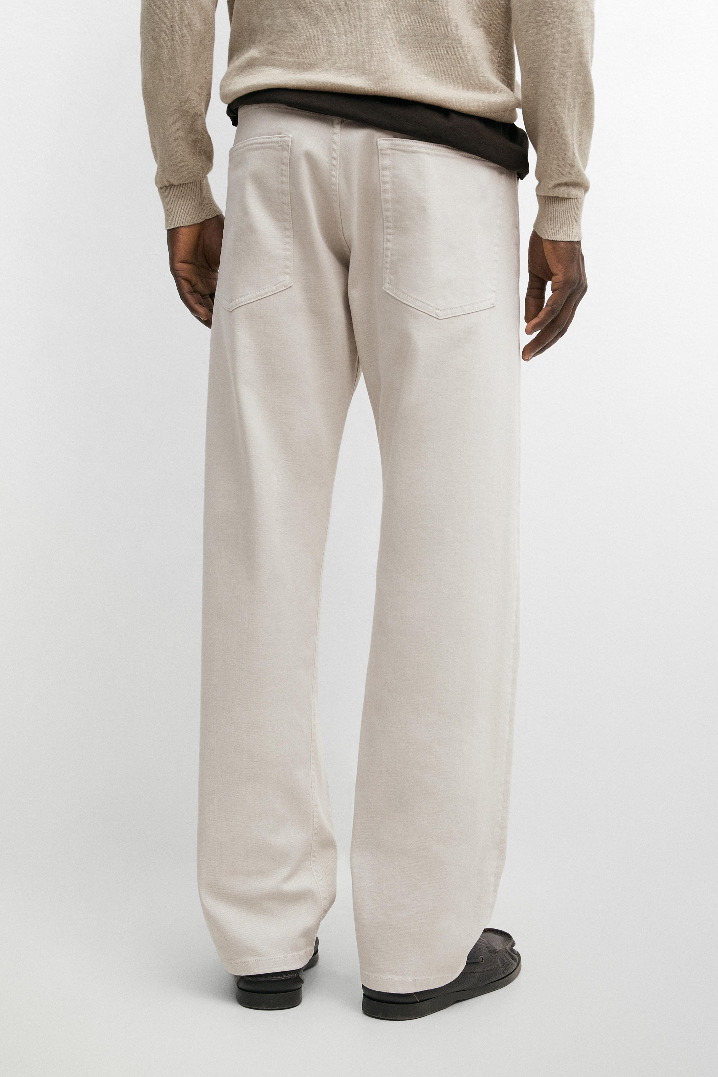 Faux jean tapered fit léger