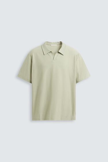 POLO ESTRUCTURA - Verde claro de Zara