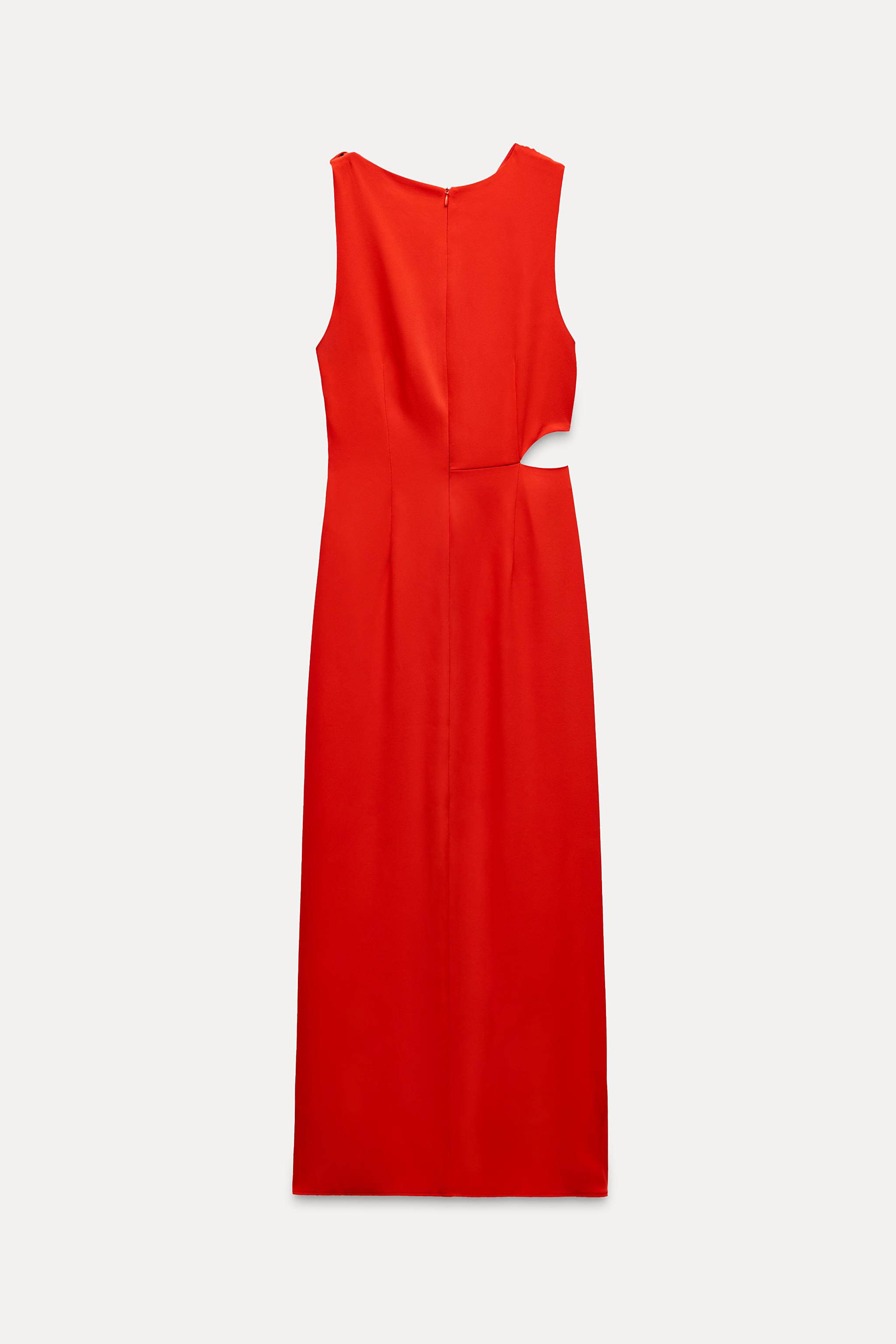 Red shops midi dress zara