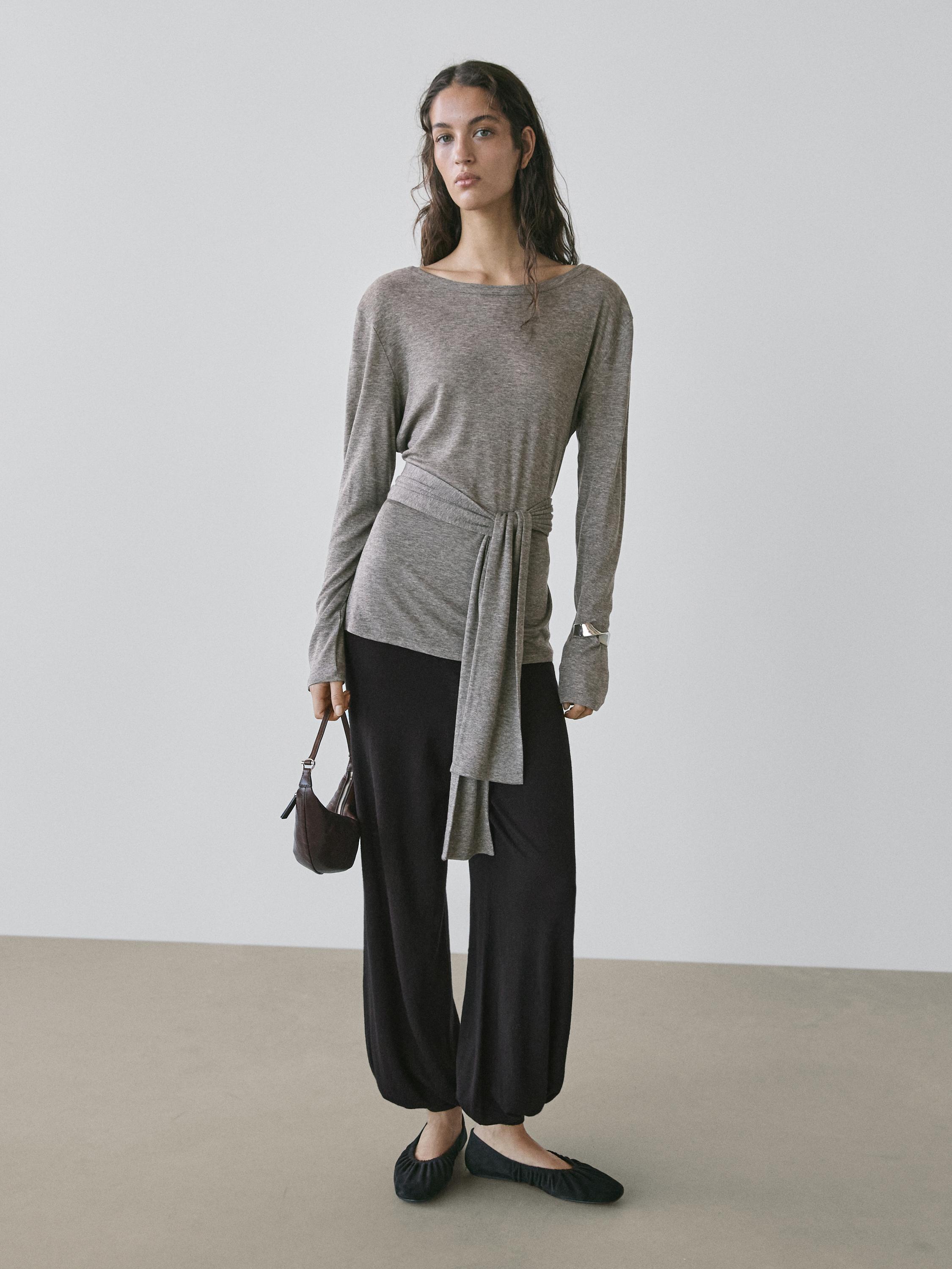 T-shirt with tie detail