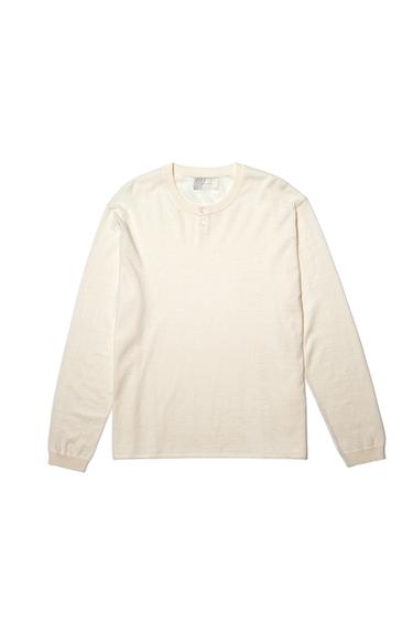 COTTON - CASHMERE BUTTONED NECK JUMPER - Ecru by Zara