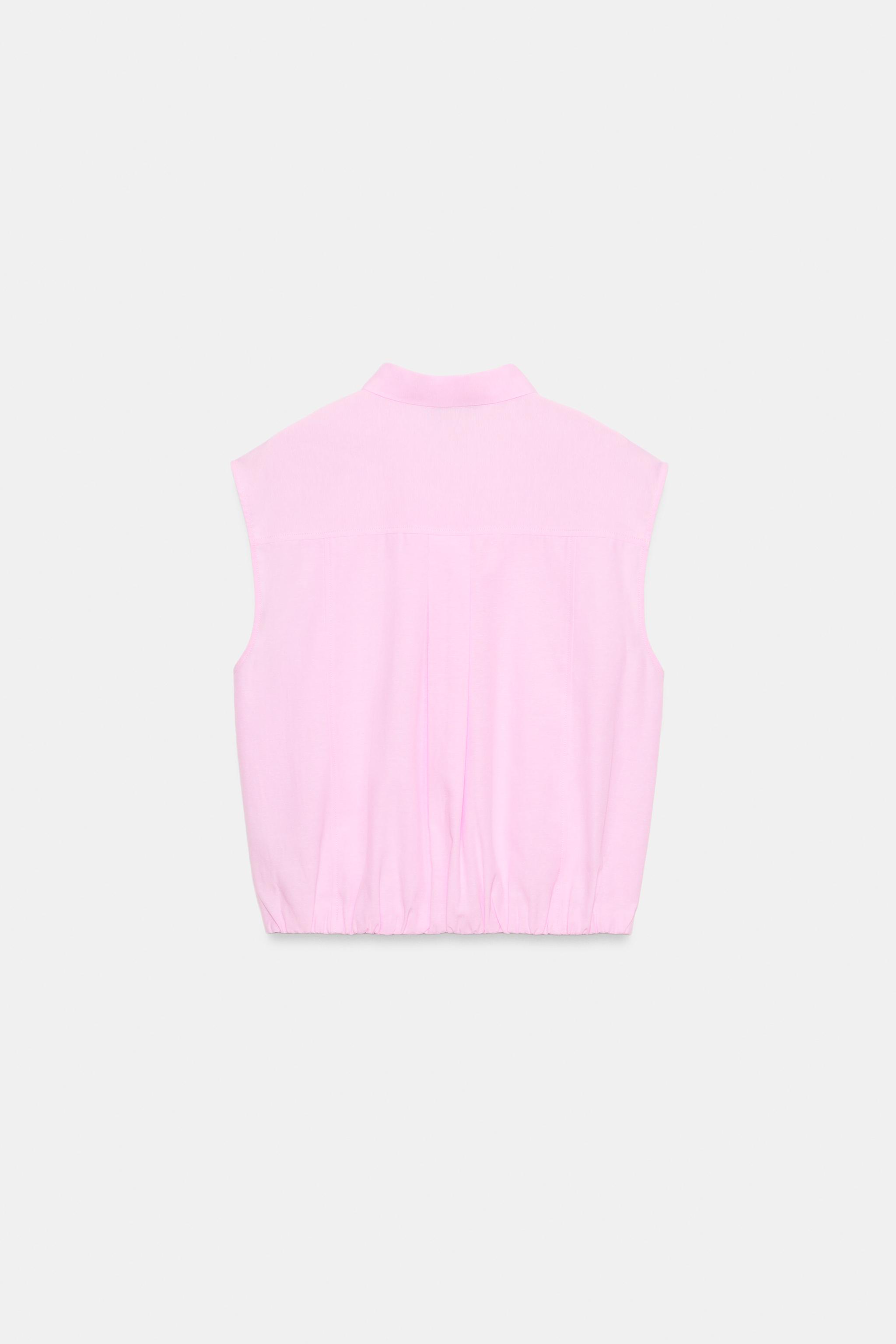 SLEEVELESS BOW BLOUSE
