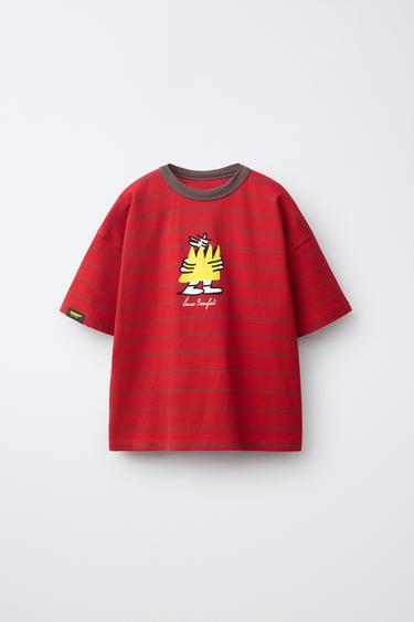 LUCAS BEAUFORT © STRIPE PRINT T-SHIRT - Red by Zara