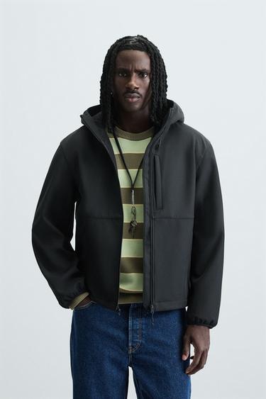 TECHNICAL FLEECE MIX JACKET - Black by Zara