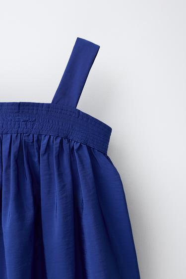 POPLIN DRESS WITH PLEATS - Bluish by Zara - Image 2