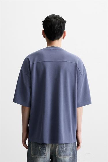TEXTURED WASHED T-SHIRT - Lilac by Zara - Image 2