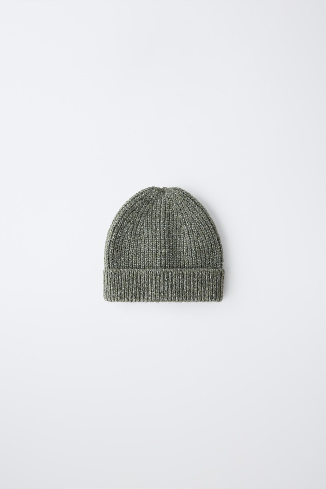 KNIT BEANIE — Khaki
