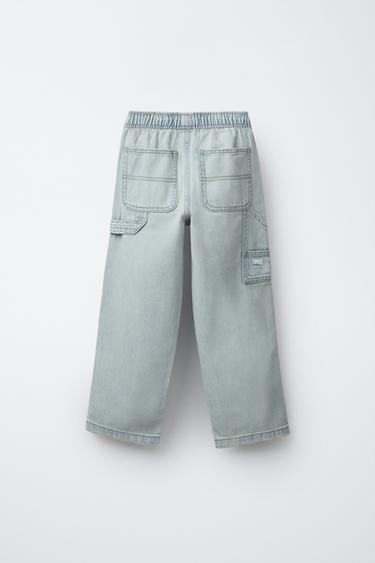 JEAN CARPENTER EFFET USÉ - Bleu clair de Zara - Image 1