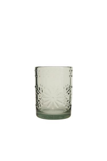 FLORAL ACRYLIC TUMBLER - Green / Blue by Zara