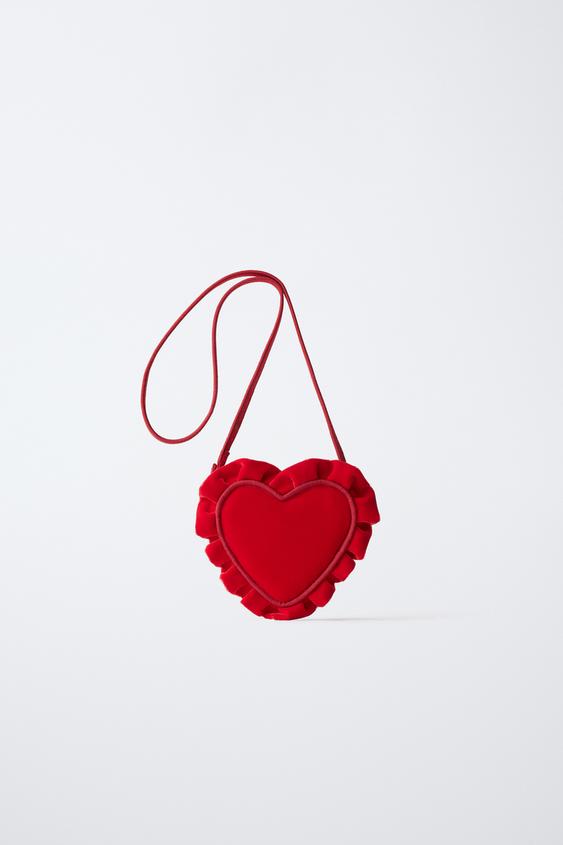 BANDOLERA CORAZÓN - Rojo de Zara - Imagen 0