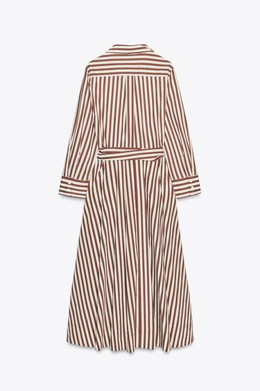 STRIPED SHIRT DRESS ZW COLLECTION - striped by Zara - Image 6