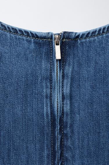 CUT-OUT DENIM DRESS - Blue by Zara - Image 3